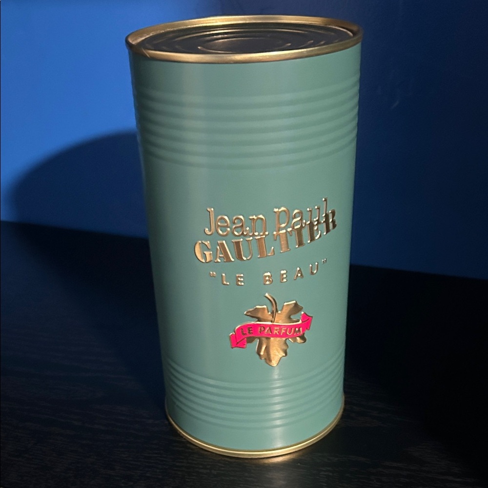 Jean Paul Gaultier Le Beau Green and Gold Canister